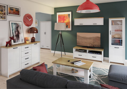 Телевизионно Мебел Verne Sonoma Д137.9xДл45xВ52.1см
