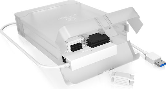 Icy Box Carcasă Pentru Hard Disk 2.5" / 3.5" SATA III Cu Conectivitate USB 3.0 În Culoare Transparentă