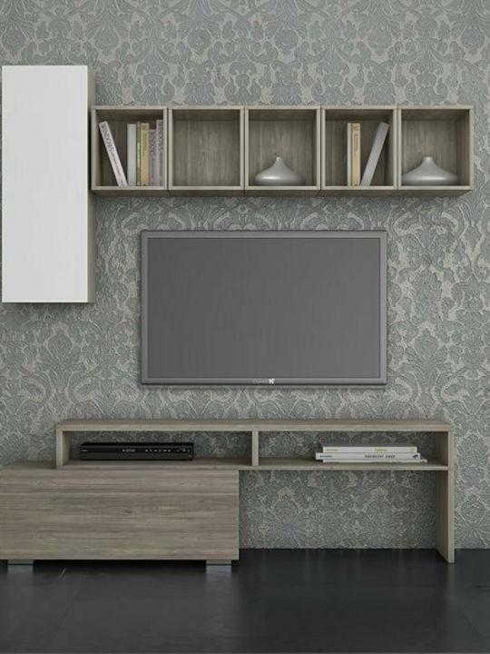Unitate TV pentru sufragerie Smart No 3A Alb L101xA45xÎ210buc