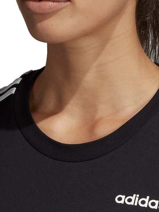 Essential 3-Stripes Slim Damen T-Shirt Schwarz