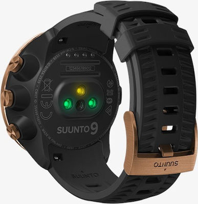 Suunto 9 Baro Stainless Steel 50mm Waterproof Smartwatch with Heart Rate Monitor (Copper)