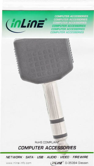 InLine Convertor 6.3mm Masculin În 3.5mm 2x Femelă 1 Bucată 99304