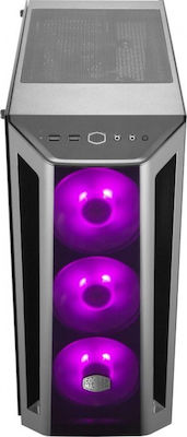 CoolerMaster MasterBox MB520 Gaming Midi Tower Κουτί Υπολογιστή με Πλαϊνό Παράθυρο και RGB Φωτισμό Μαύρο