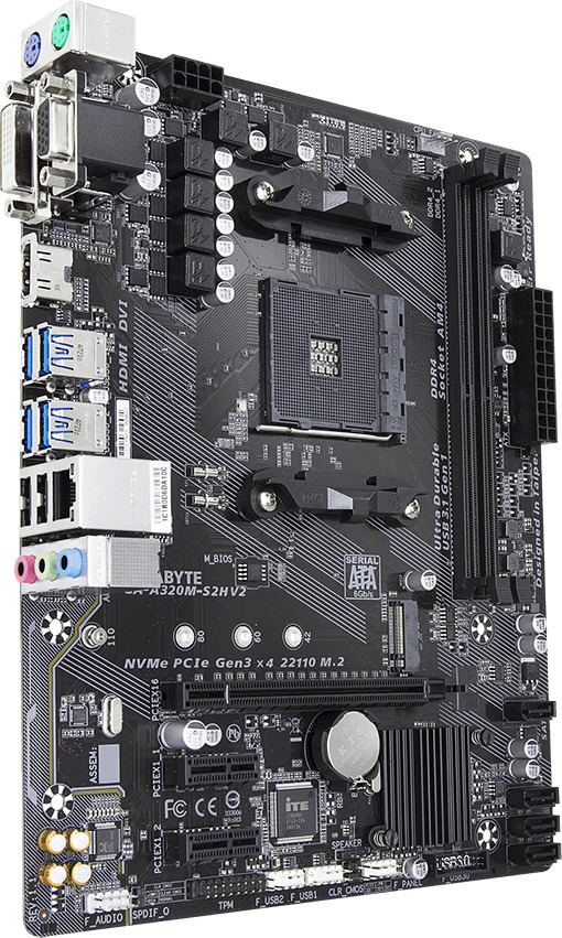 Gigabyte A320MS2H V2 (rev. 1.1) Motherboard Micro ATX με AMD AM4