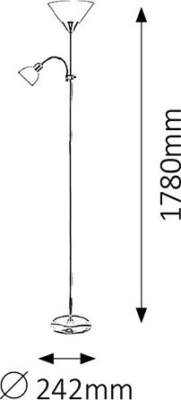 Rabalux Rabalux Φωτισło Δαπέδου Υ178xΜ24.2εκ. με Λampenbirnensockel E27 Μαύρο-Λευκό