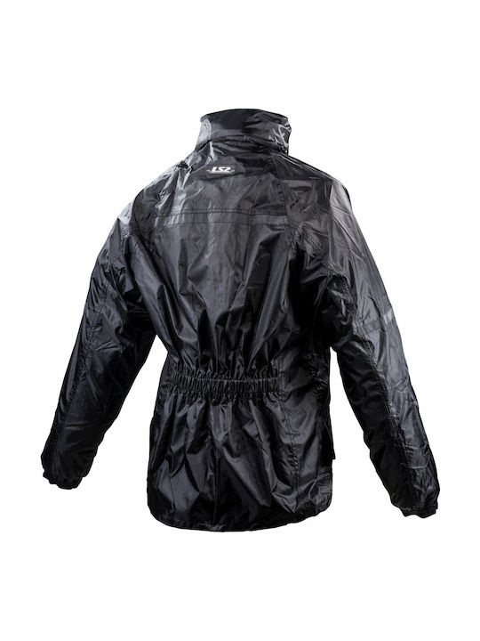 LS2 Tonic Rain Ανδρικό Αδιάβροχο Σετ Παντελόνι και Μπουφάν Μηχανής Μαύρο Χρώμα