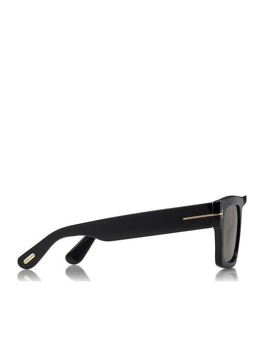 Tom Ford Fausto Men's Sunglasses With Black Horn-Rimmed Frame And Grey Gradient Lens FT0711 01A