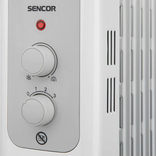 Sencor Καλοριφέρ Λαδιού με 9 Φέτες 2000W 44x24x64.2cm