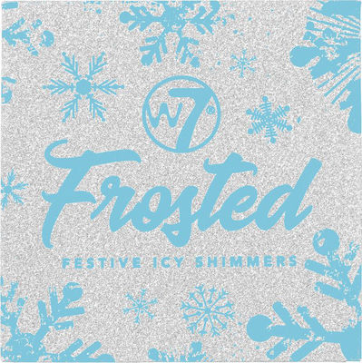 W7 Cosmetics Frosted Παλέτα με Σκιές Ματιών σε Στερεή Μορφή Festive Icy Shimmers 10gr