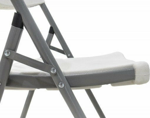 Edison Ess- und Küchenstühle Metallisch Klappbar Weiß 45x50x88cm