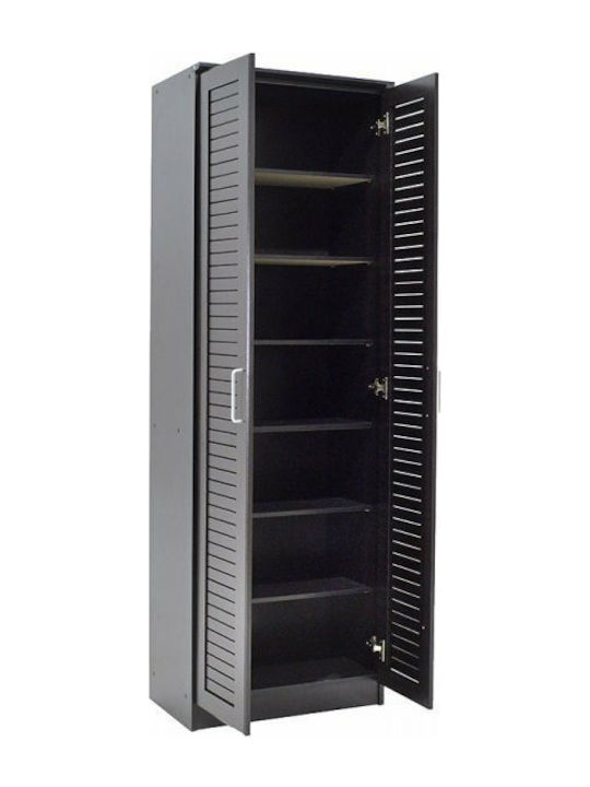 Ξύλινη Παπουτσοθήκη Sante με 7 Ράφια Wenge Μ60xΠ37xΥ183cm