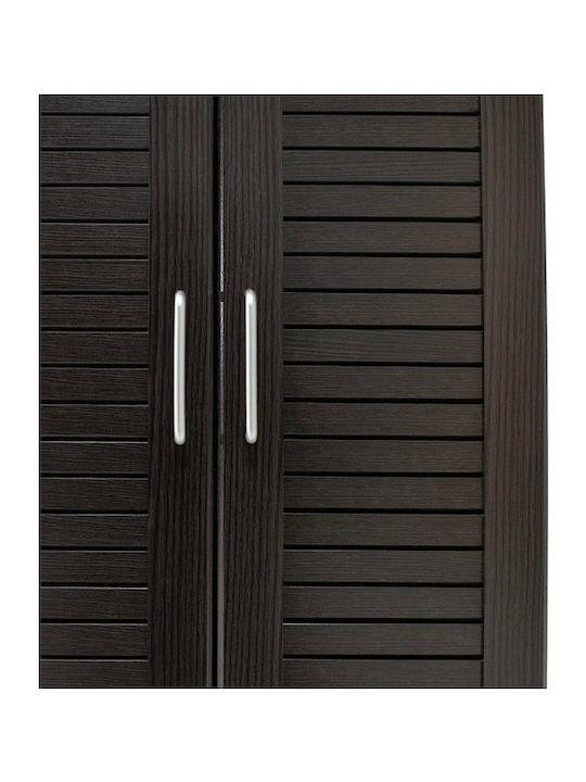 Ξύλινη Παπουτσοθήκη Sante με 7 Ράφια Wenge Μ60xΠ37xΥ183cm