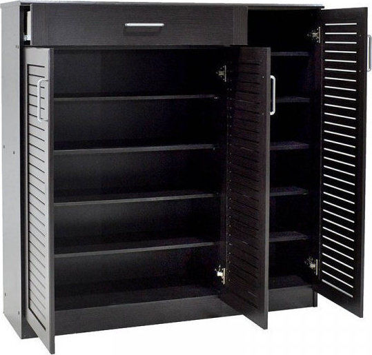 Ξύλινη Παπουτσοθήκη Sante με 11 Ράφια Wenge Μ120xΠ37xΥ123cm
