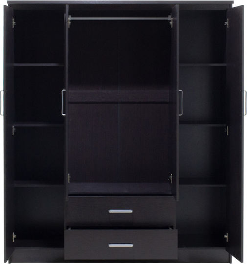 Four Door Wardrobe Olympus 159x57x183cm