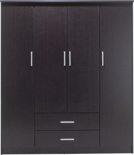Four Door Wardrobe Olympus 159x57x183cm