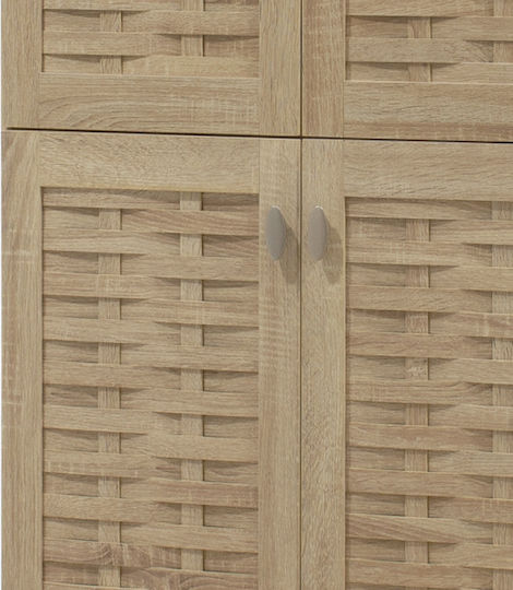 Mantam Wooden Shoe Organizer with 8 Shelves Beige 78x40x170.5cm