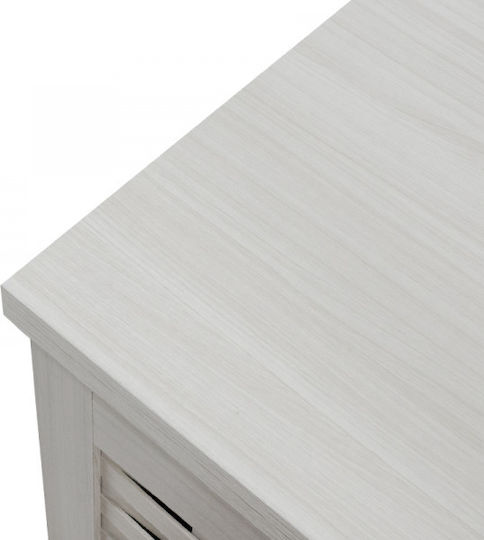 Mantam Wooden Shoe Organizer with 4 Shelves White 78x40x92cm