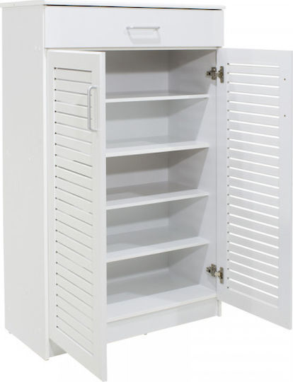 Suport pentru pantofi Sante cu 5 Rafturi Albă L80xW37xH123cm