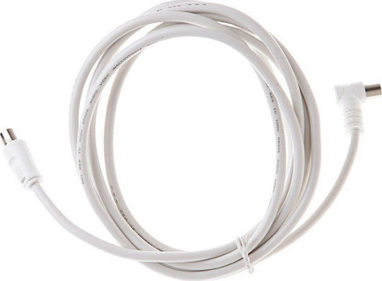 Adeleq Antenna Cable Coax male - Coax female White 1.5m (9-0150) 1pcs