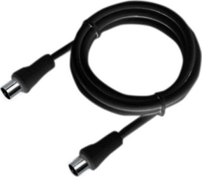 Adeleq Cablu Antenă Coaxial de sex masculin - Coaxial de sex masculin Negru 3m (9-321)