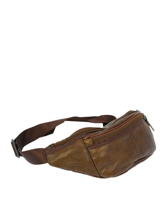 Annie Leather Men's Leather Waist Bag Brown