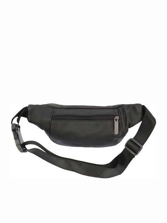 Annie Leather Men's Leather Waist Bag Black