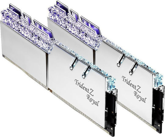 G.Skill Trident Z Royal 16GB DDR4 RAM with 2 Modules (2x8GB) and 3200 Speed for Desktop