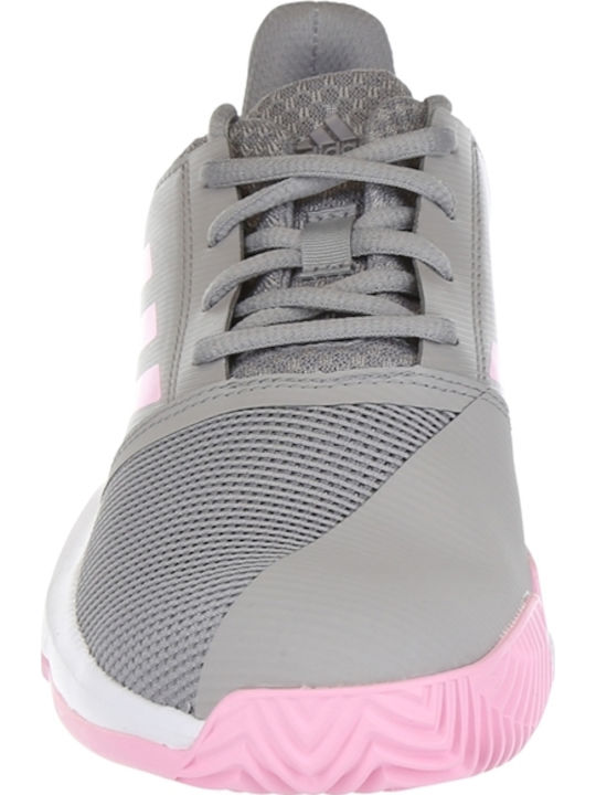 Adidas Kids Sports Shoes Running Court Jam Junior Tennis Shoes Gray