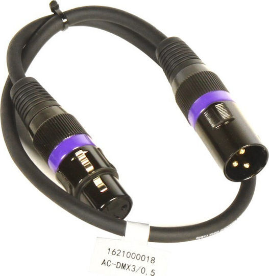 American DJ Cable XLR female - XLR male 0.5m (1621000018)