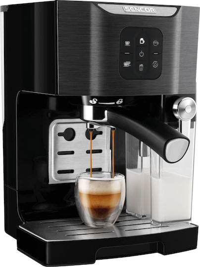 Sencor SES 4040BK Automatic Espresso Coffee Machine 1450W Power 20bar Pressure for Cappuccino Black