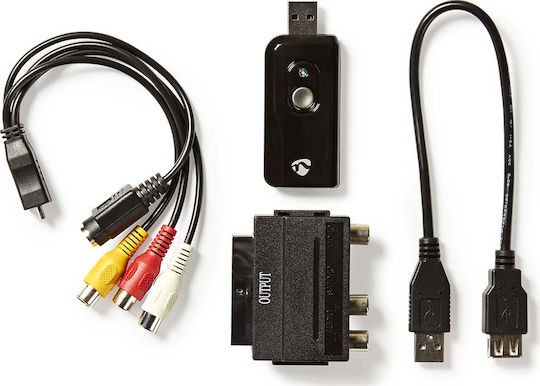 Nedis Convertor USB-A masculin în Scart masculin 1buc VGRRU100BK