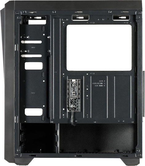Inter-Tech S-3901 Impulse Gaming Middle Tower Carcasă PC cu Deschidere Laterală și Sistem Iluminare RGB Negru
