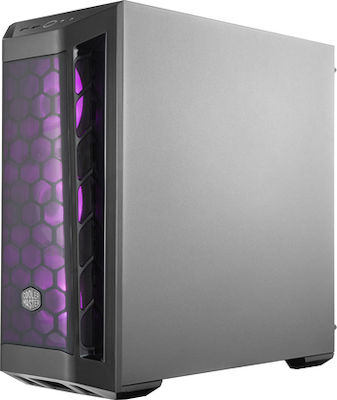 CoolerMaster MasterBox MB511 RGB Midi Tower Κουτί Υπολογιστή με Πλαϊνό Παράθυρο Μαύρο