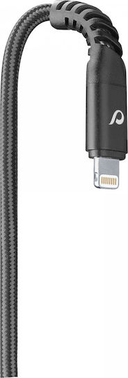 Cellular Line Braided USB to Lightning Cable Μαύρο 1.2m (Extreme)
