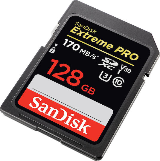 Sandisk Extreme Pro SDXC 128GB Клас 10 U3 V30 UHS-I