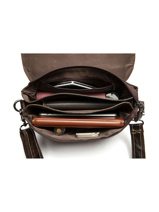 Leder Herrentasche Geldbörse Braun