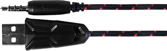 Modecom VOLCANO MC-839 SWORD Über Ohr Gaming-Headset mit Verbindung 3,5mm / USB Schwarz