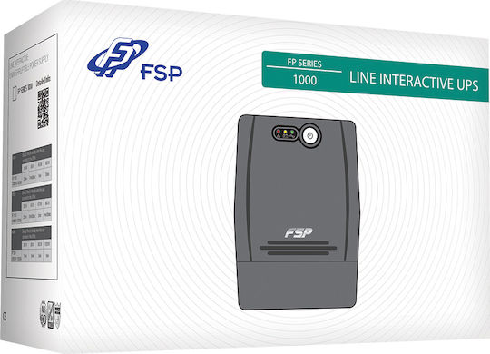 FSP/Fortron FP UPS Line-Interactive 1000VA 600W με 4 Schuko Πρίζες