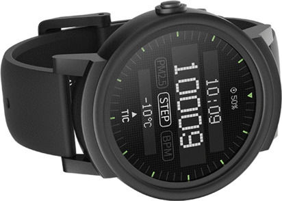 Ticwatch E 45mm Smartwatch με Παλμογράφο (Μαύρο)