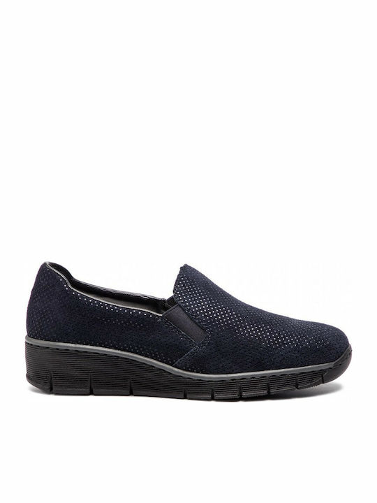 Rieker Women's Loafers in Navy Blue Color