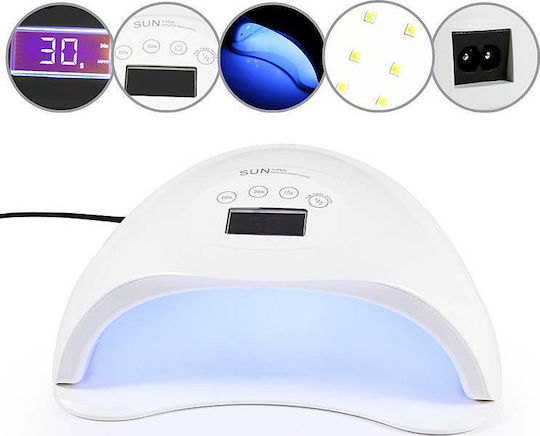 SUN ONE UV Sun 5 Plus Nail Polish Curing Lamp UV / LED 48W White