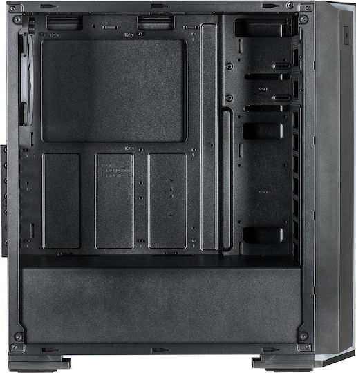 Inter-Tech S-3906 Renegade Gaming Midi-Turm Computergehäuse mit Seitenfenster und RGB-Beleuchtung Schwarz