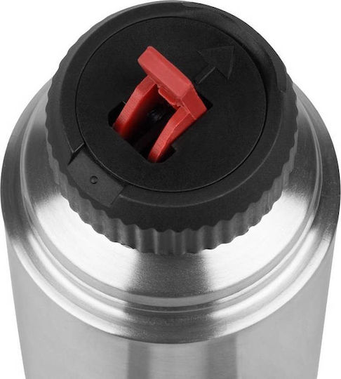 Emsa Flask Safe Loc Closure Glass Thermos Stainless Steel 700ml Silver with Cap-Cup