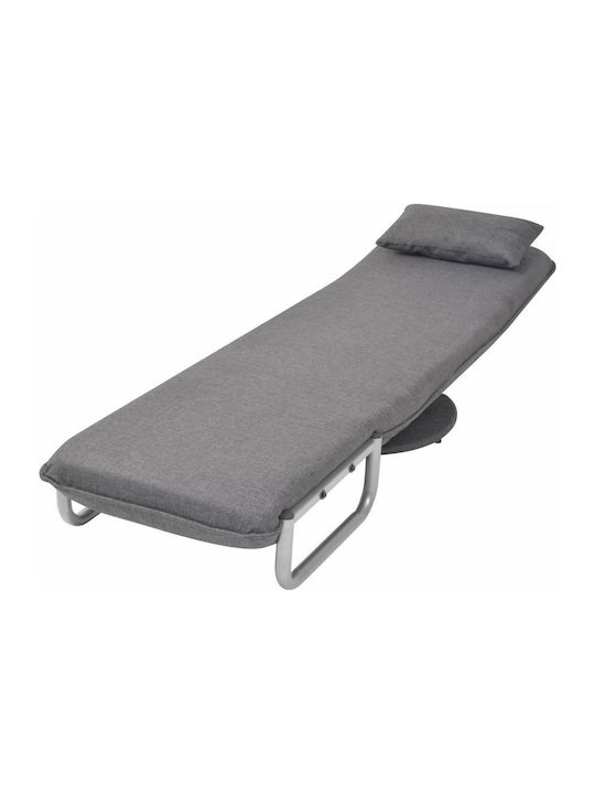 Πολυθρόνα Κρεβάτι Περιστρεφόμενη Γκρι 60x75x80cm