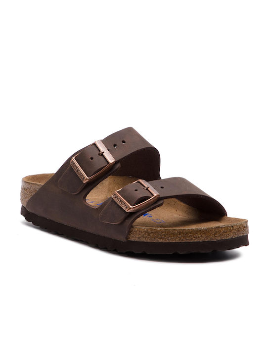 Arizona Soft Footbed Oiled Leather Men's Sandals Habana Narrow Fit