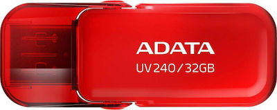 Adata DashDrive UV240 32GB USB 2.0 Stick Κόκκινο