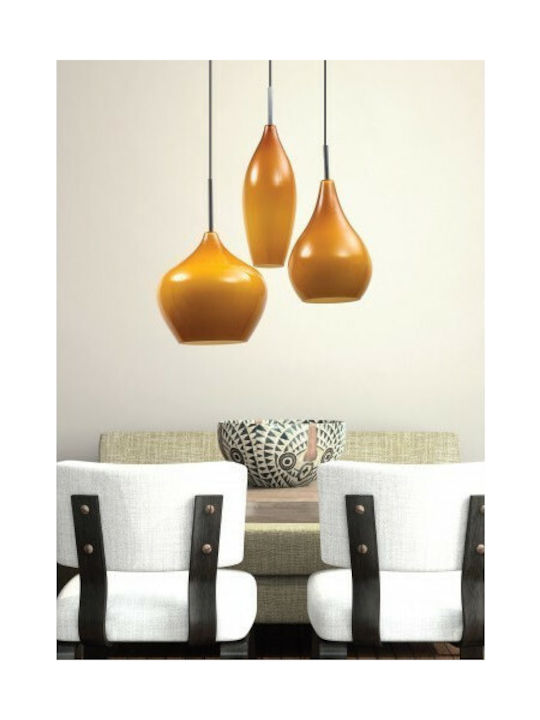 Luma Honey Pendant Light Three-Light Honey