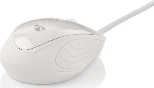 Nedis Wired Desktop Mouse Verkabelt Maus Weiß