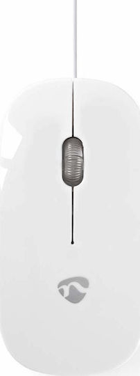 Nedis Wired Mouse Ενσύρματο Ποντίκι Λευκό