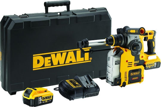 DEWALT Κρουστικό Σκαπτικό Πιστολέτο Μπαταρίας Brushless 18V 2x5Ah με Υποδοχή SDS Plus DCH275P2